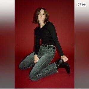 AMO Charcoal Slim Fit Jeans size 26